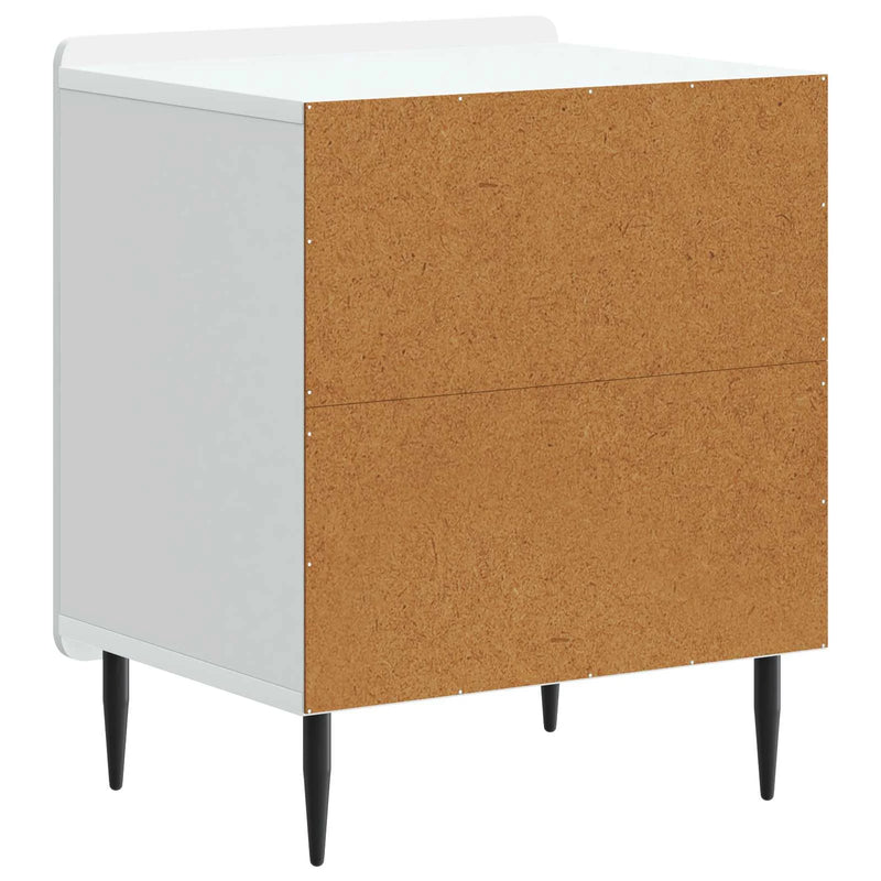 Bedside Cabinet White 43 x 34.5 x 52 cm Engineered Wood
