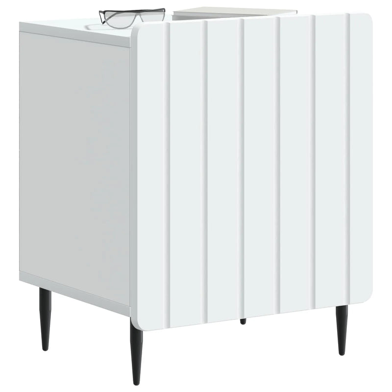 Bedside Cabinet White 43 x 34.5 x 52 cm Engineered Wood