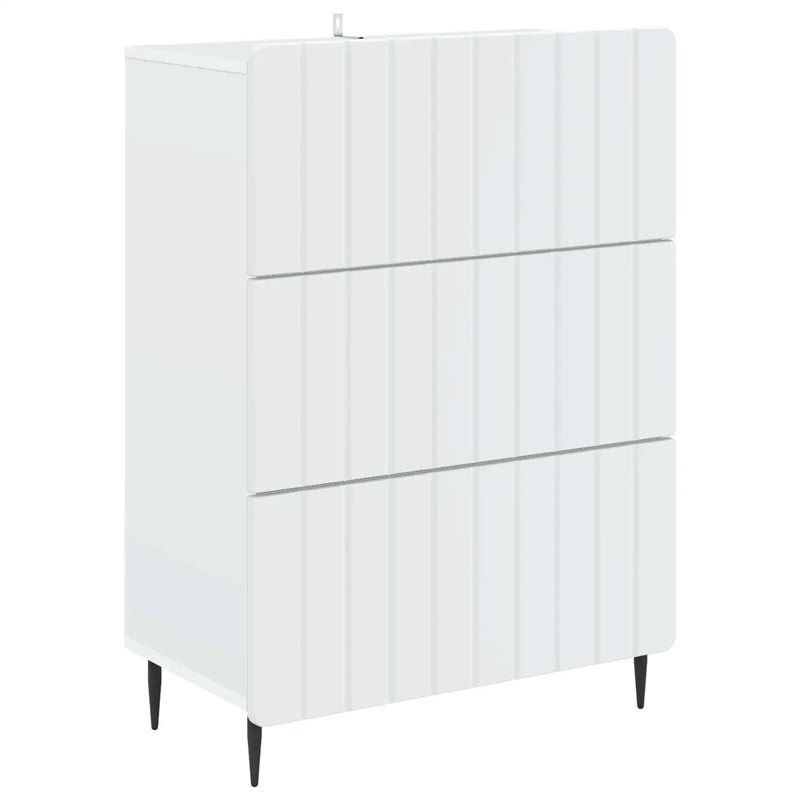 Drawer Cabinet White 66 x 34.5 x 92 cm Engineered Wood