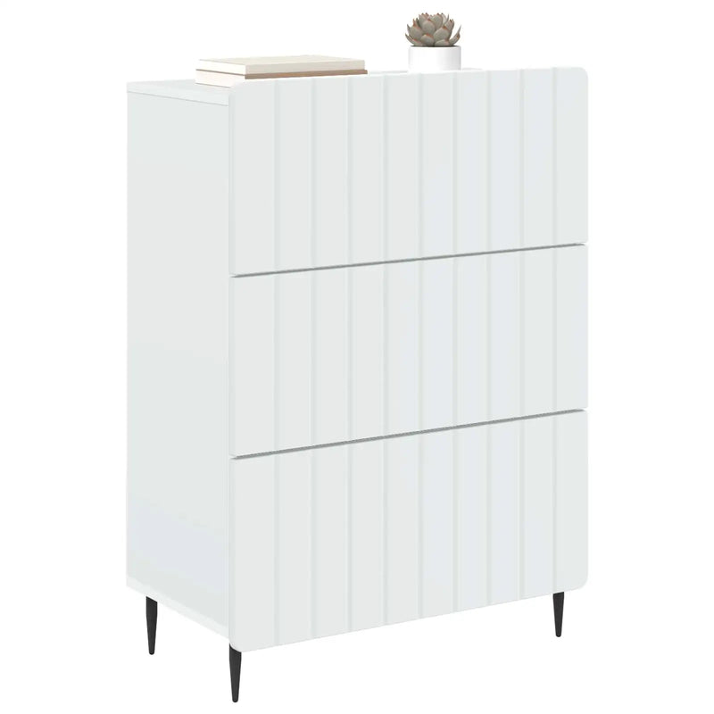 Drawer Cabinet White 66 x 34.5 x 92 cm Engineered Wood