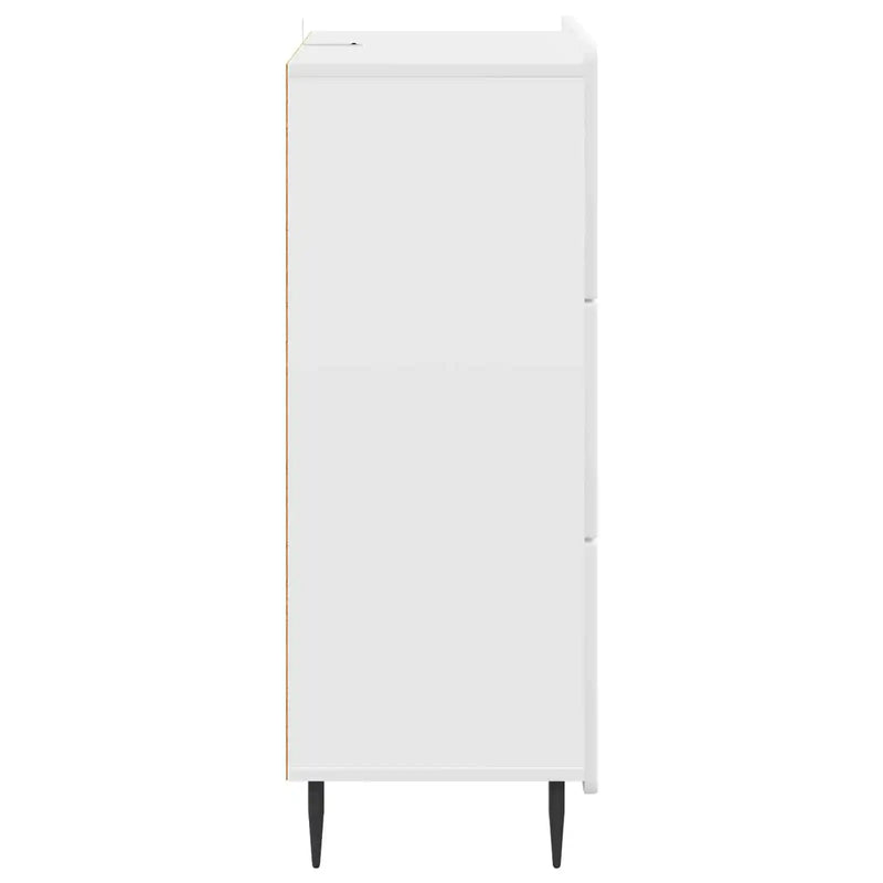 Drawer Cabinet White 66 x 34.5 x 92 cm Engineered Wood