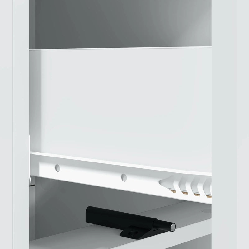 Drawer Cabinet White 33 x 34.5 x 92 cm Engineered Wood