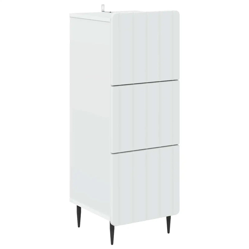 Drawer Cabinet White 33 x 34.5 x 92 cm Engineered Wood