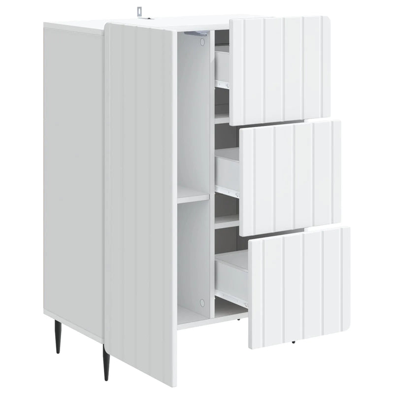 Sideboard with Drawer White 66 x 34.5 x 91.5 cm Engineered Wood
