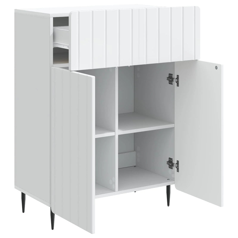 Sideboard with Drawer White 66 x 34.5 x 92 cm Engineered Wood