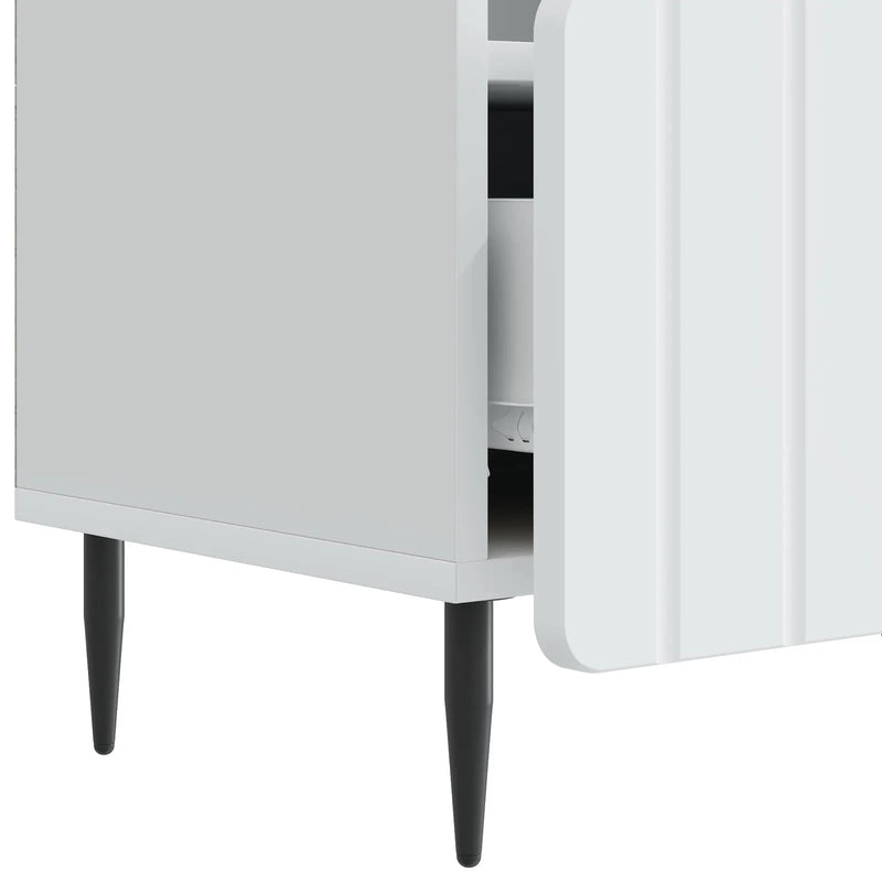 TV Cabinet with Drawer White 102 x 34.5 x 50 cm Engineered Wood