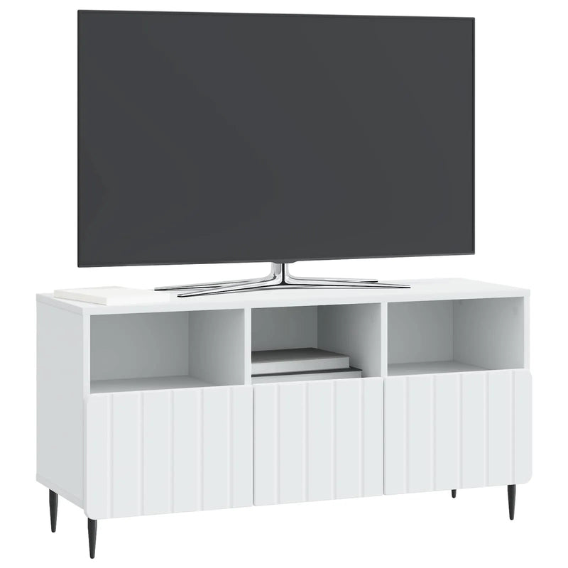 TV Cabinet with Drawer White 102 x 34.5 x 50 cm Engineered Wood