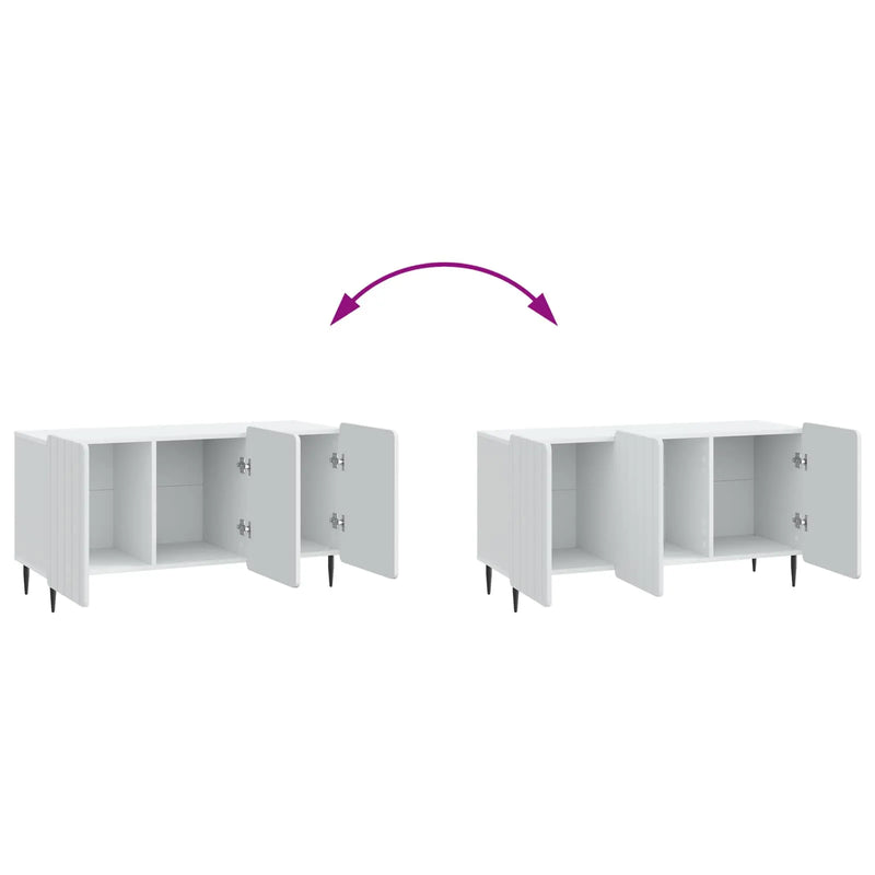 TV Cabinet White 99 x 34.5 x 52 cm Engineered Wood