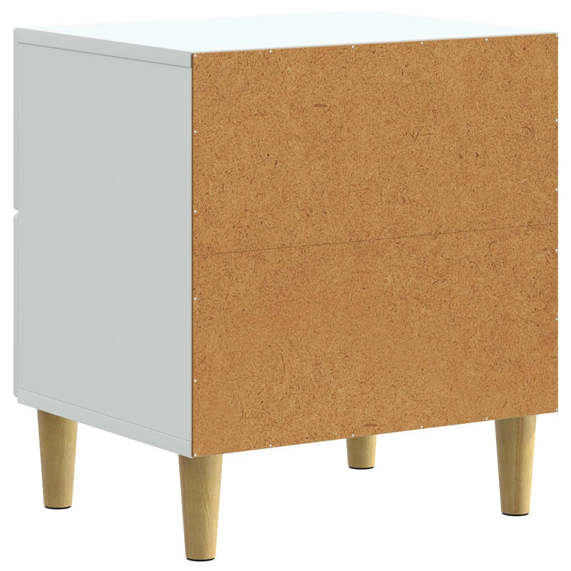 Bedside Cabinet White 43 x 34.5 x 48 cm Engineered Wood