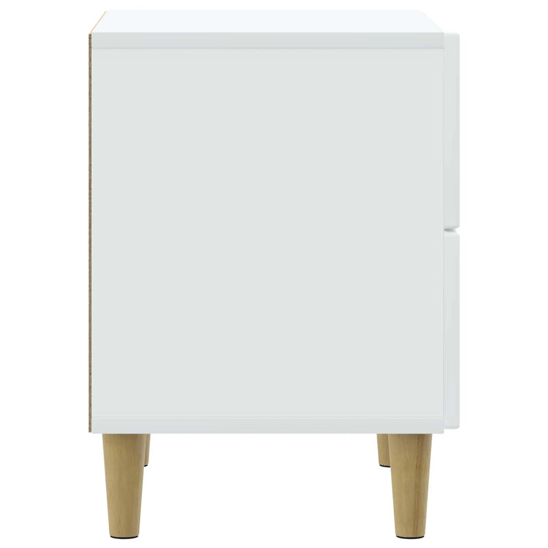 Bedside Cabinet White 43 x 34.5 x 48 cm Engineered Wood