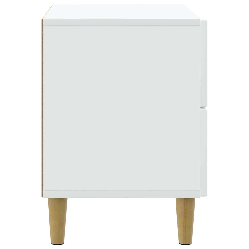 Bedside Cabinet White 62 x 34.5 x 48 cm Engineered Wood