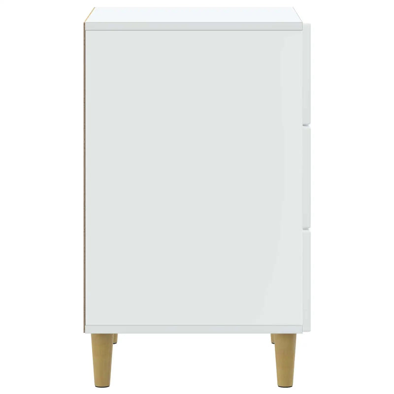 Bedside Cabinet White 43 x 41 x 66.5 cm Engineered Wood