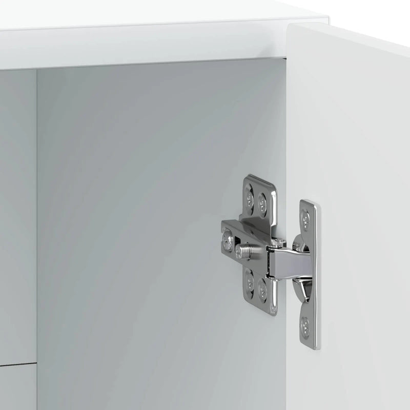 Bedside Cabinet White 43 x 34.5 x 50 cm Engineered Wood