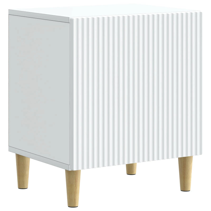 Bedside Cabinet White 43 x 34.5 x 50 cm Engineered Wood