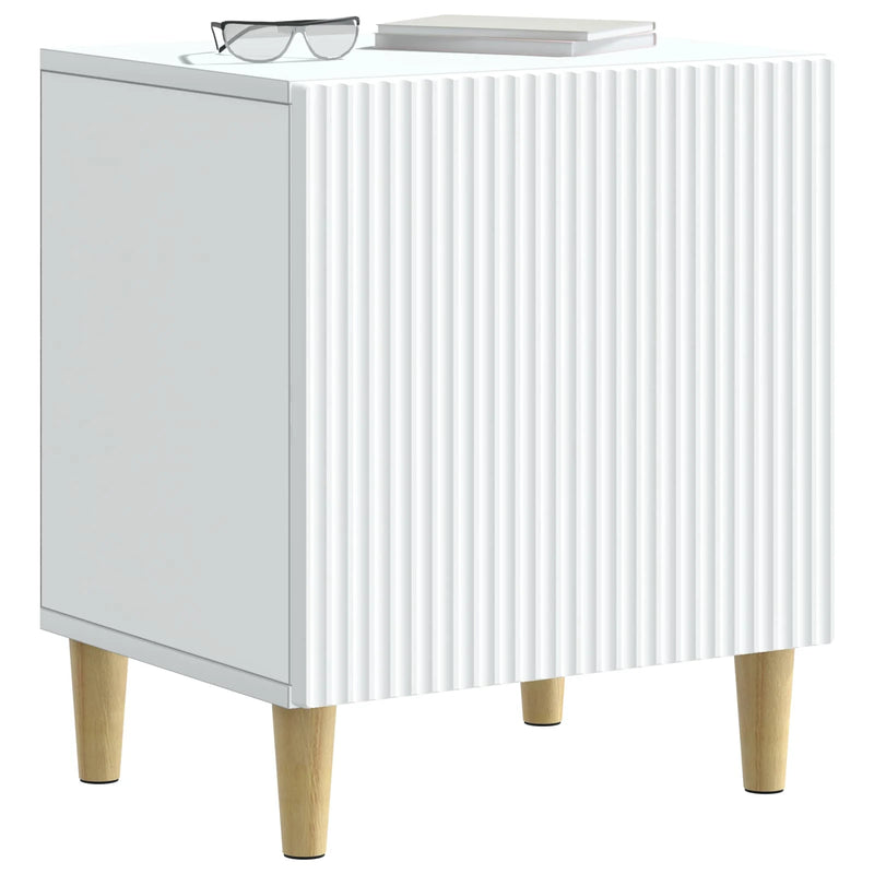 Bedside Cabinet White 43 x 34.5 x 50 cm Engineered Wood
