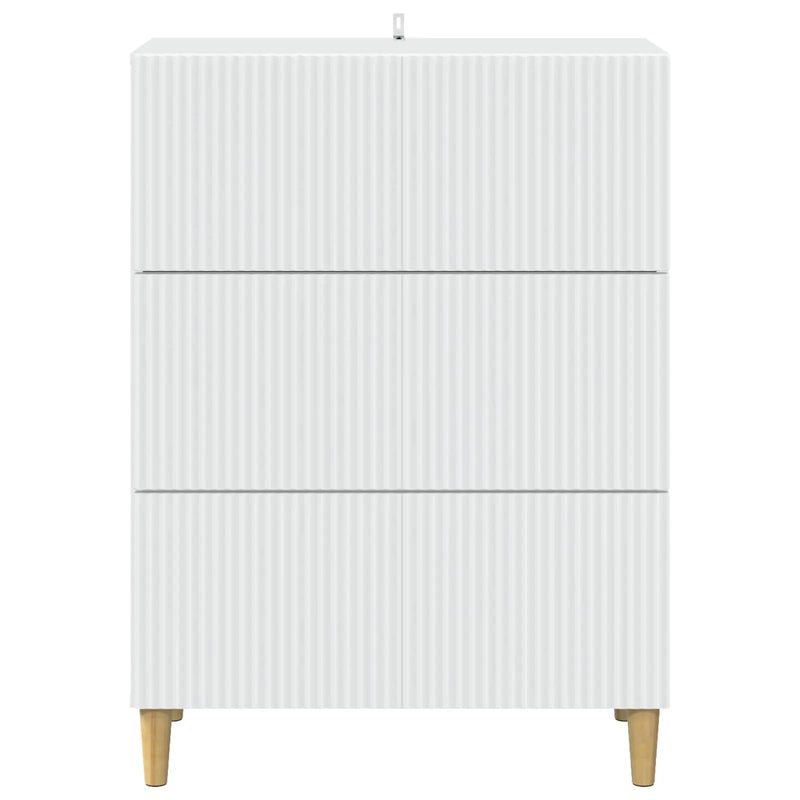 Drawer Cabinet White 66 x 34.5 x 90 cm Engineered Wood