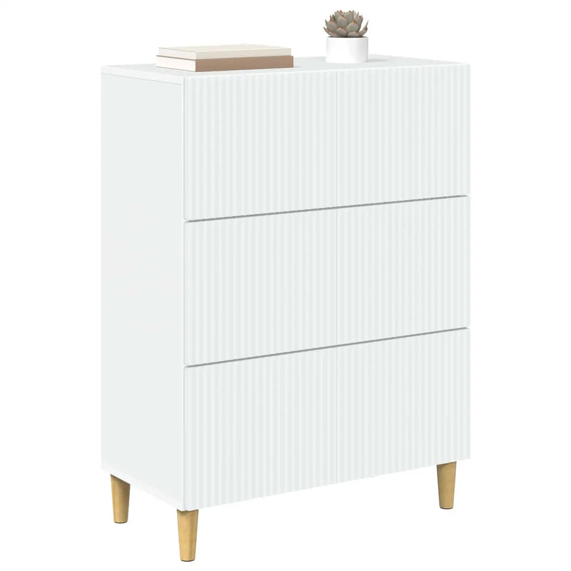 Drawer Cabinet White 66 x 34.5 x 90 cm Engineered Wood