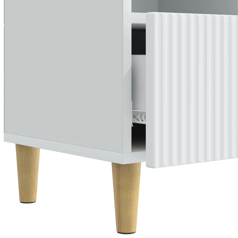 TV Cabinet with Drawer White 102 x 34.5 x 50 cm Engineered Wood