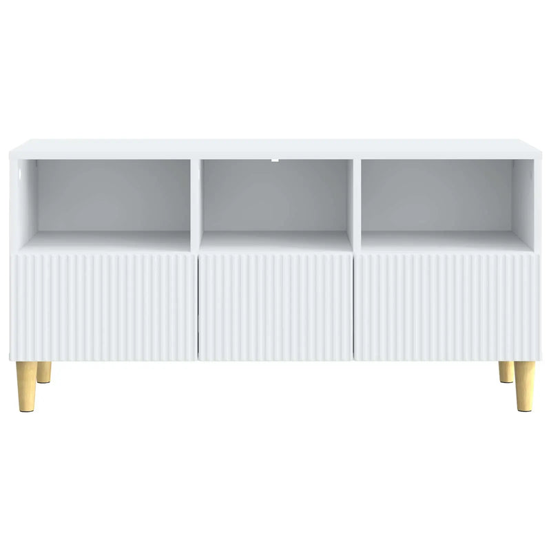 TV Cabinet with Drawer White 102 x 34.5 x 50 cm Engineered Wood