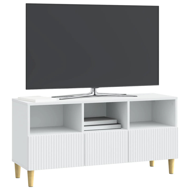 TV Cabinet with Drawer White 102 x 34.5 x 50 cm Engineered Wood