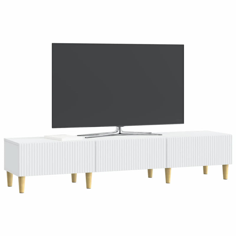 TV Cabinet with Drawer White 147 x 34.5 x 30 cm Engineered Wood