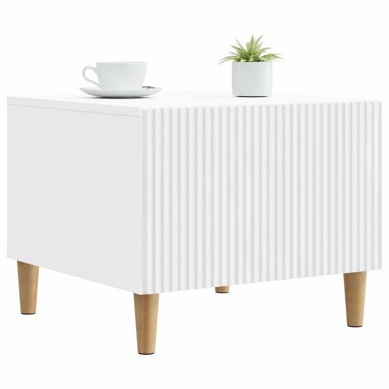 Coffee Table with Drawer White 49 x 50 x 40 cm Engineered Wood