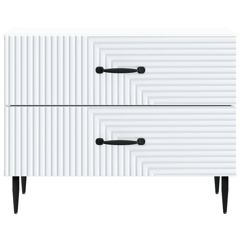 Bedside Cabinet White 62 x 34.5 x 47.5 cm Engineered Wood