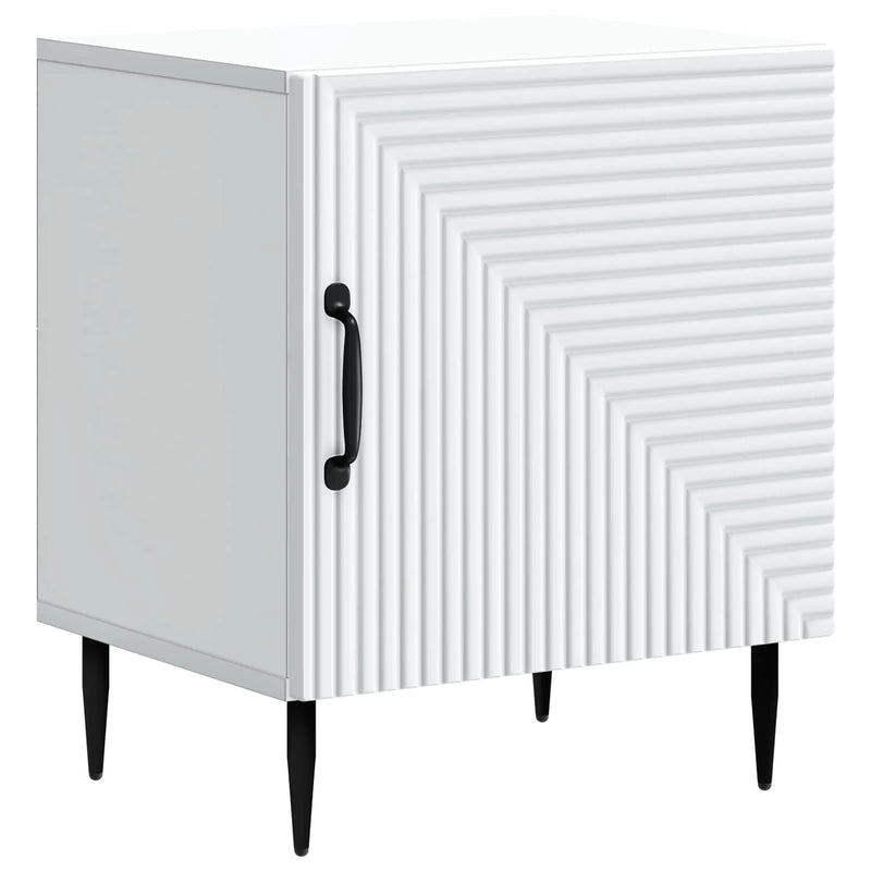 Bedside Cabinet White 43 x 34.5 x 50 cm Engineered Wood