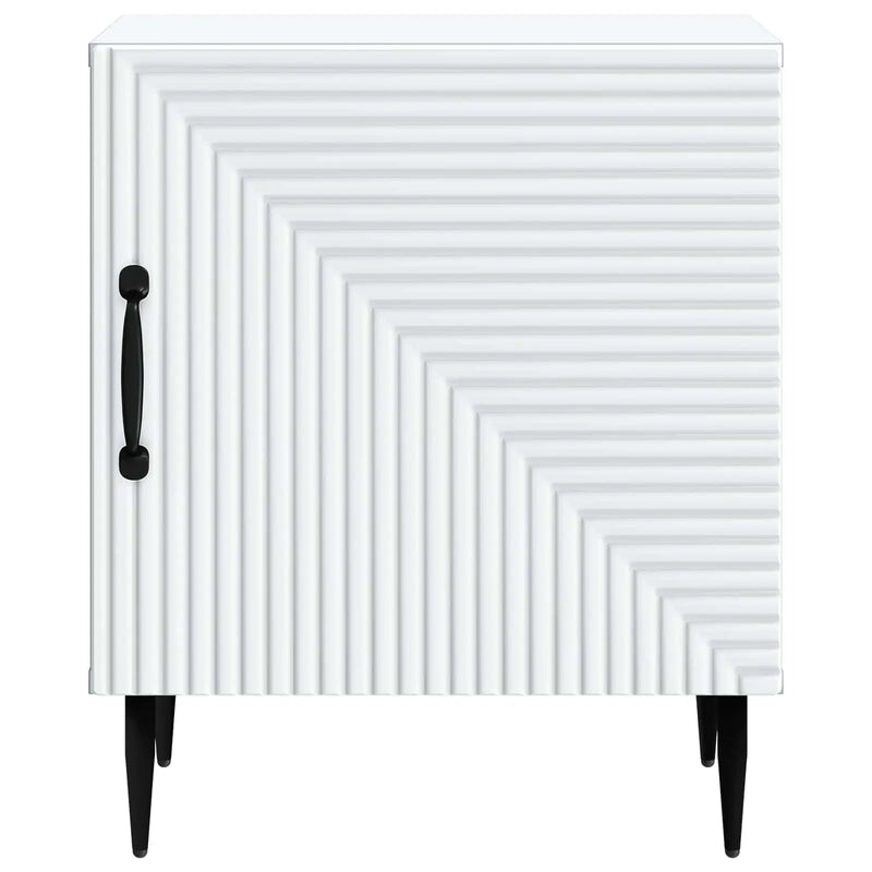 Bedside Cabinet White 43 x 34.5 x 50 cm Engineered Wood