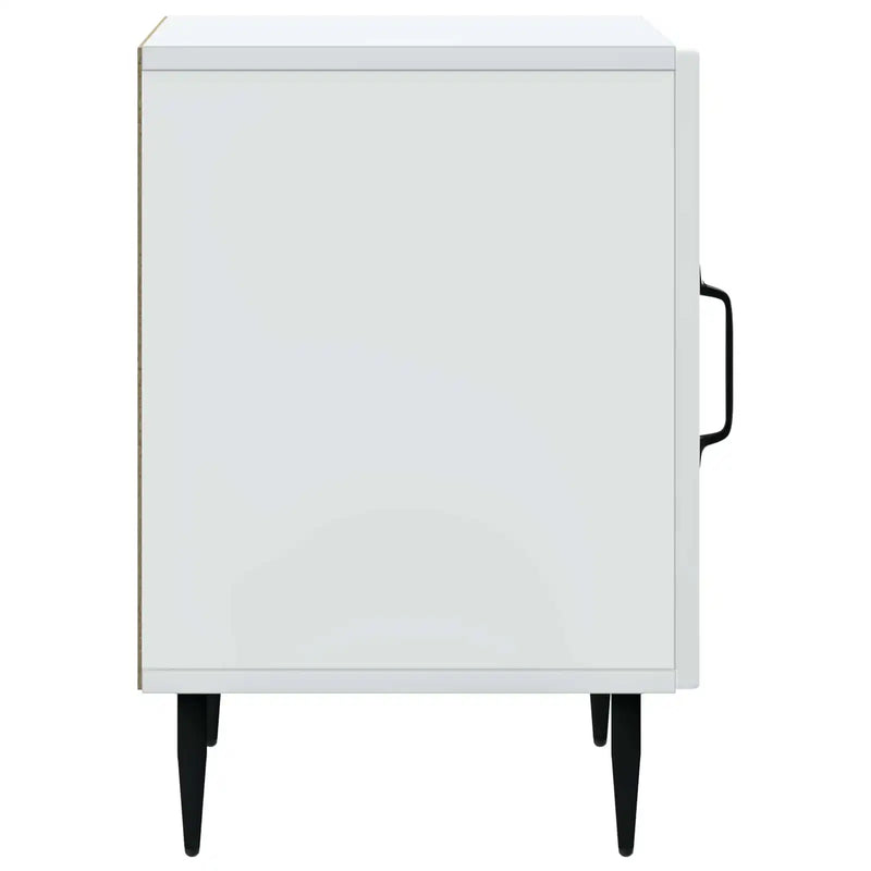 Bedside Cabinet White 43 x 34.5 x 50 cm Engineered Wood