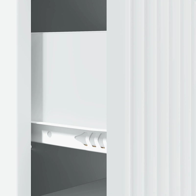 Drawer Cabinet White 33 x 34.5 x 89.5 cm Engineered Wood