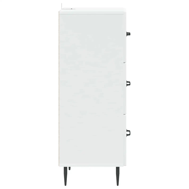 Drawer Cabinet White 33 x 34.5 x 89.5 cm Engineered Wood