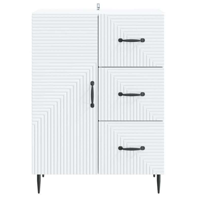 Sideboard with Drawer White 66 x 34.5 x 89.5 cm Engineered Wood