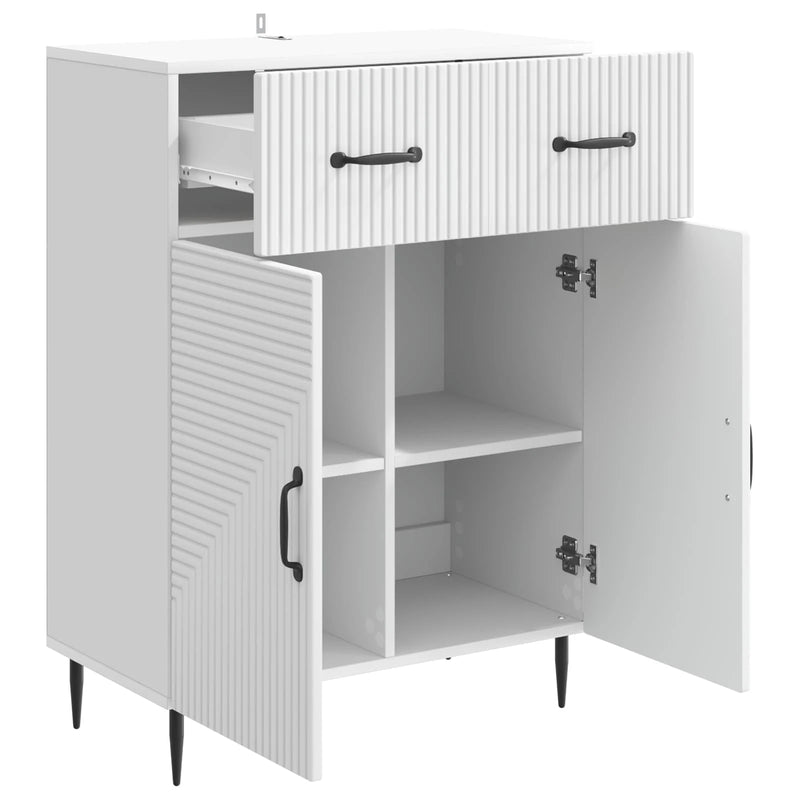 Sideboard with Drawer White 66 x 34.5 x 89.5 cm Engineered Wood