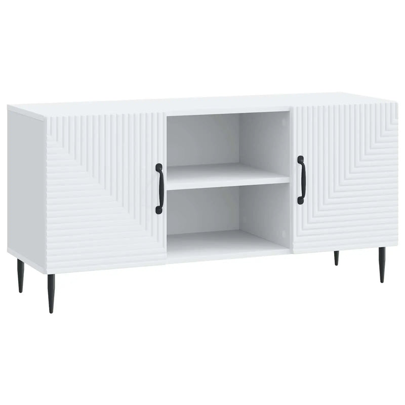 TV Cabinet White 102 x 34.5 x 50 cm Engineered Wood