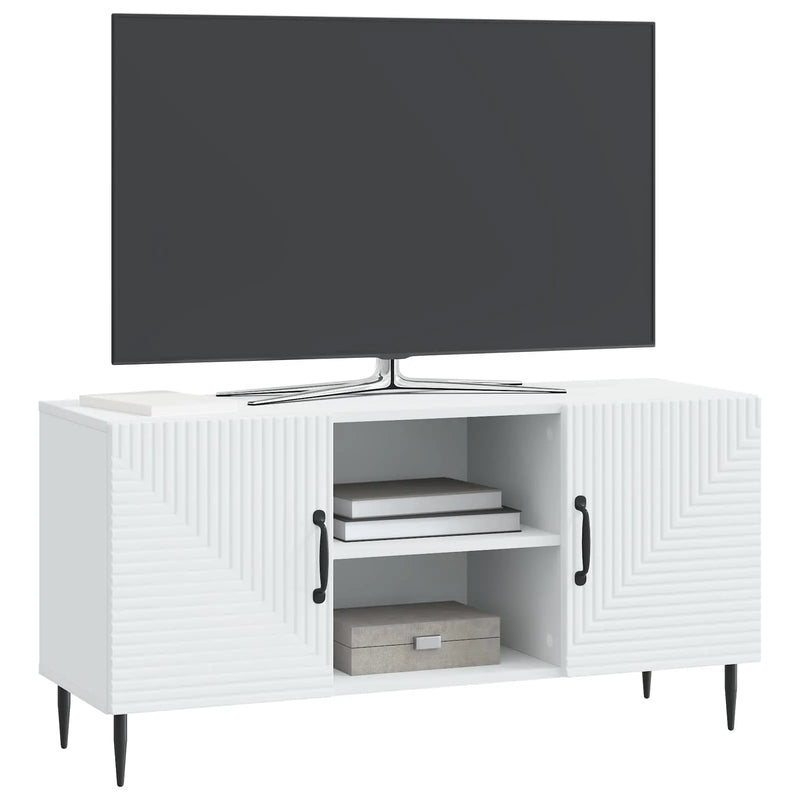 TV Cabinet White 102 x 34.5 x 50 cm Engineered Wood