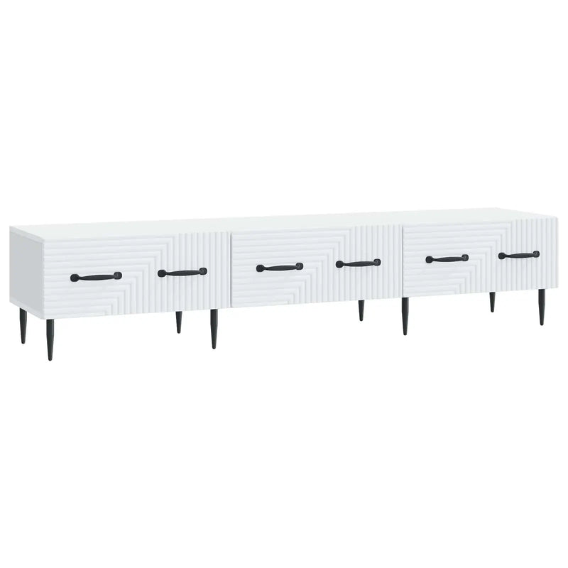 TV Cabinet with Drawer White 147 x 34.5 x 30 cm Engineered Wood