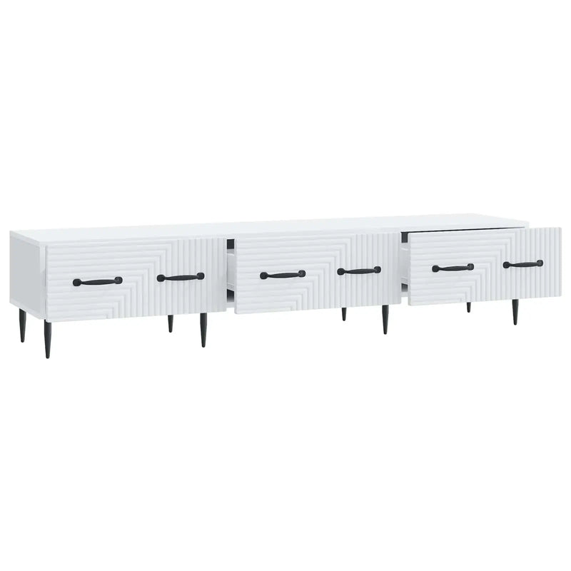 TV Cabinet with Drawer White 147 x 34.5 x 30 cm Engineered Wood