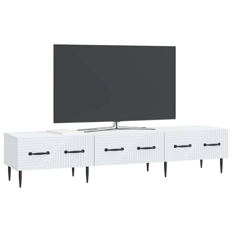 TV Cabinet with Drawer White 147 x 34.5 x 30 cm Engineered Wood