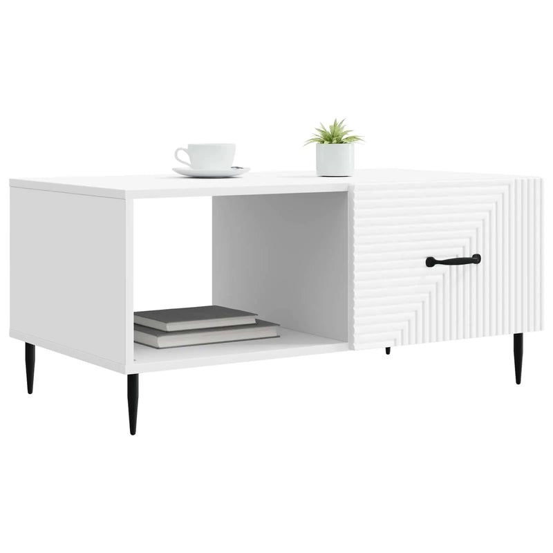 Coffee Table White 90 x 50 x 40 cm Engineered Wood