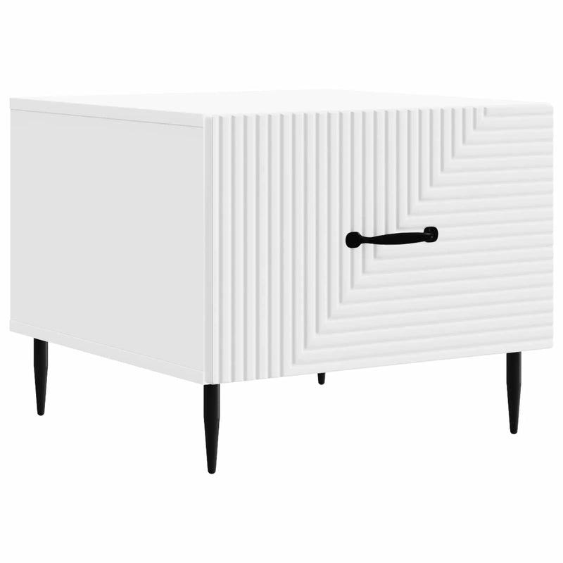 Coffee Table with Drawer White 49 x 50 x 40 cm Engineered Wood