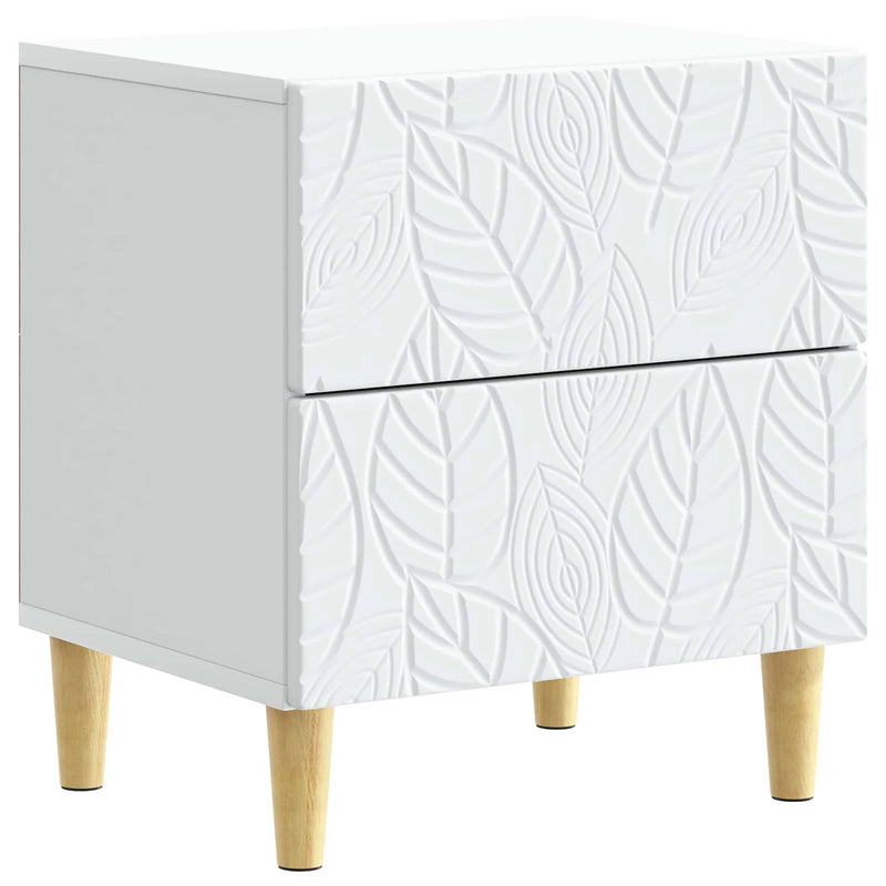 Bedside Table White 43 x 34.5 x 48 cm Engineered Wood