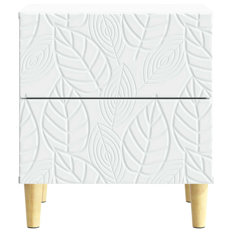 Bedside Table White 43 x 34.5 x 48 cm Engineered Wood