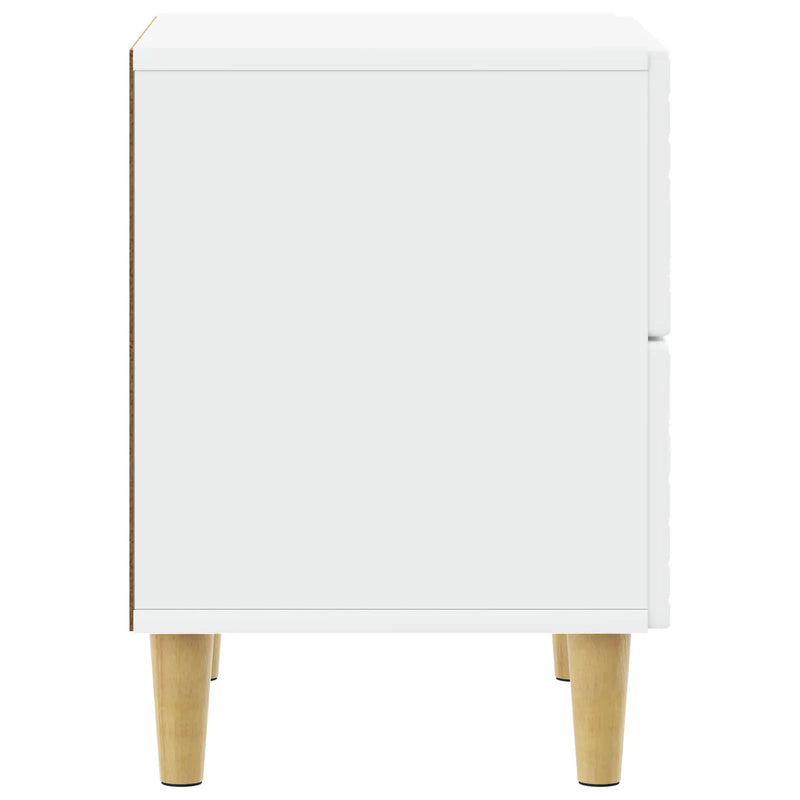 Bedside Table White 43 x 34.5 x 48 cm Engineered Wood