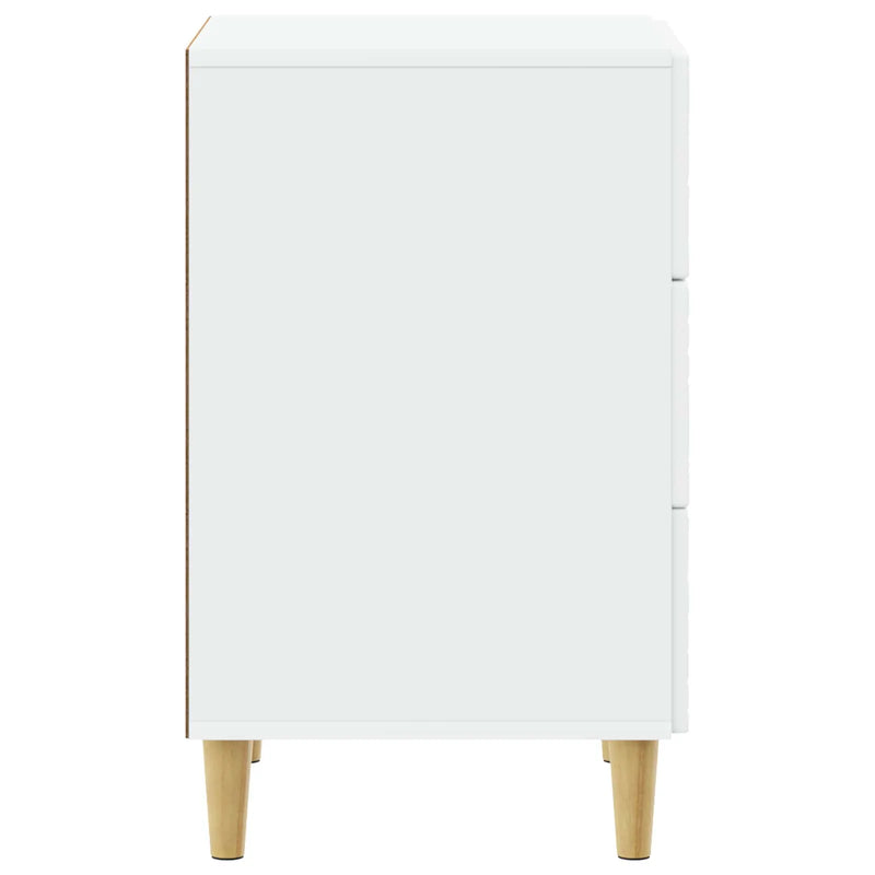 Bedside Table White 43 x 39.5 x 66.5 cm Engineered Wood