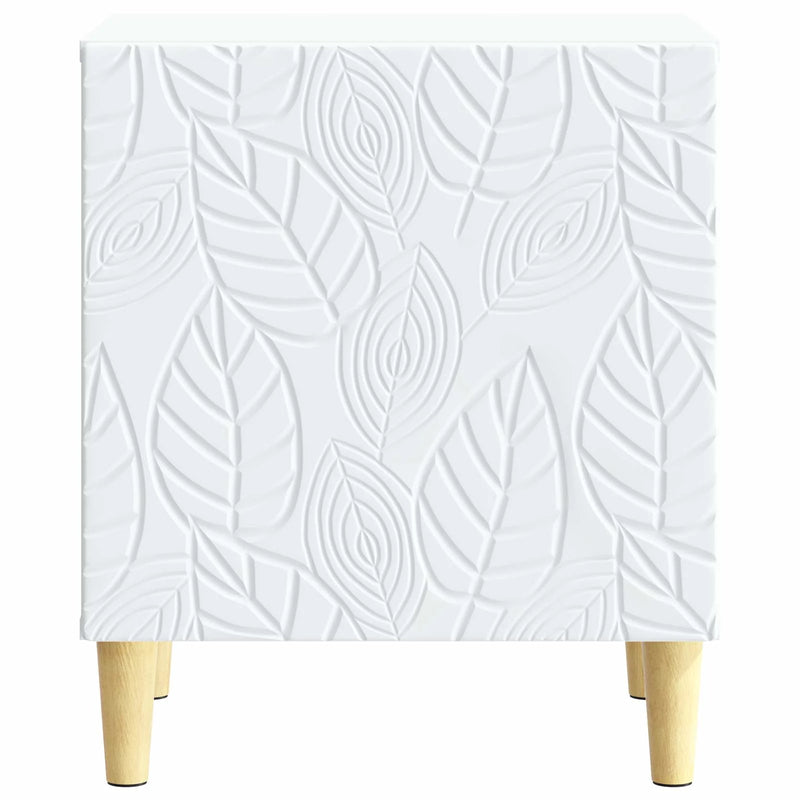 Bedside Table White 43 x 34.5 x 50 cm Engineered Wood