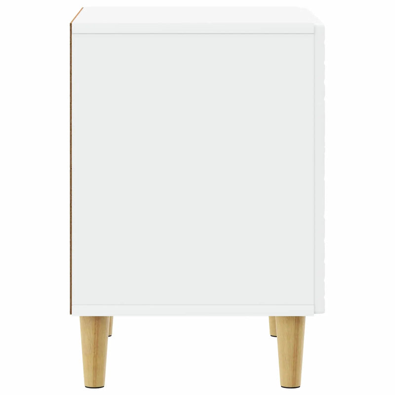 Bedside Table White 43 x 34.5 x 50 cm Engineered Wood