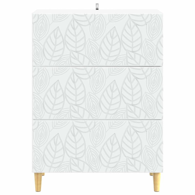 Drawer Cabinet White 66 x 34.5 x 90 cm Engineered Wood
