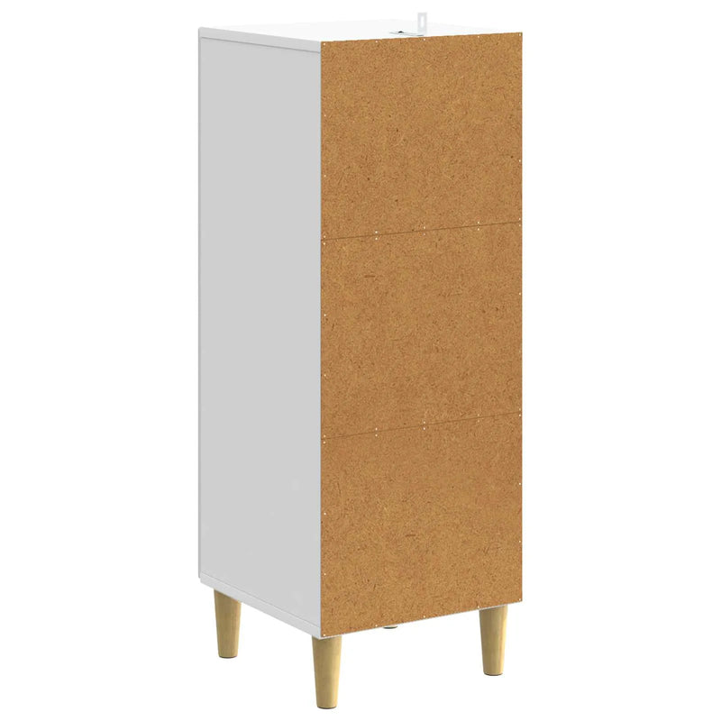 Drawer Cabinet White 33 x 34.5 x 90 cm Engineered Wood