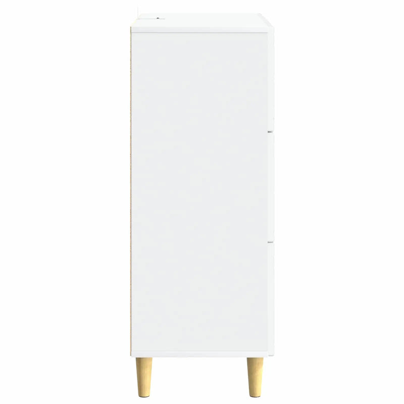 Drawer Cabinet White 33 x 34.5 x 90 cm Engineered Wood